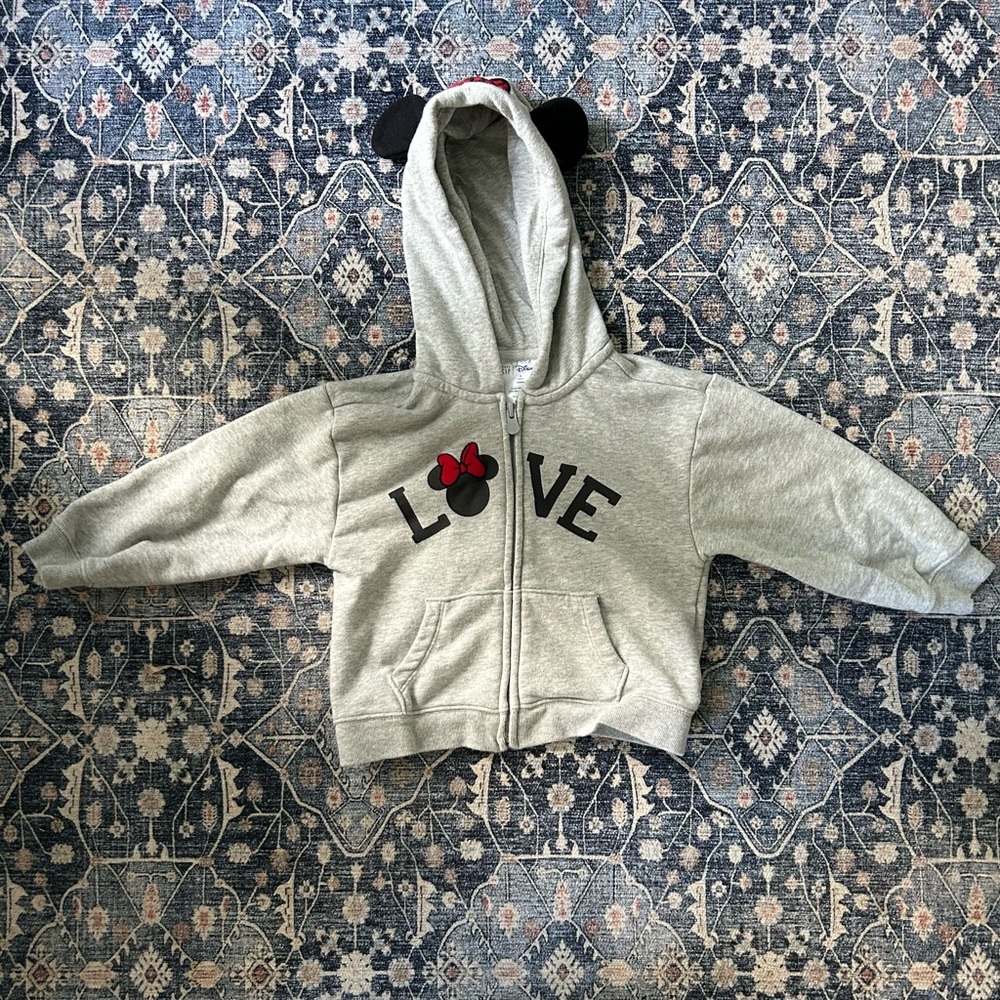 GAP Disney Zip-up Minnie Mouse Sweatshirt - 4T
